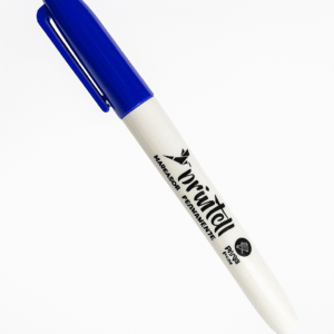 Marcador Permanente Punta Fina Azul x 12